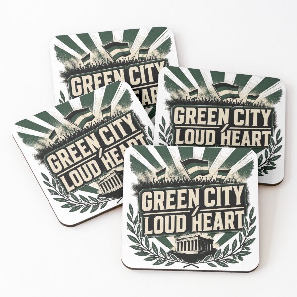 Item preview, Green City Loud Heart Athens Green Streetwear; panathinaikos ultras designed and sold by MJOSTORE.