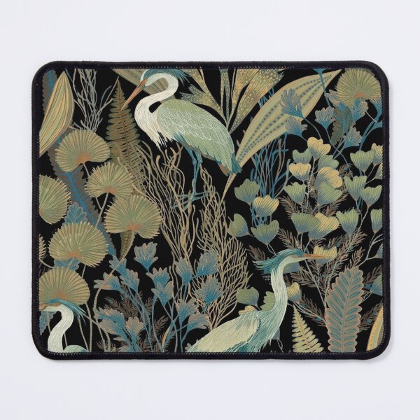 Item preview, Herons in Botanical Garden Pattern designed and sold by Mindful Wall Art Studio.