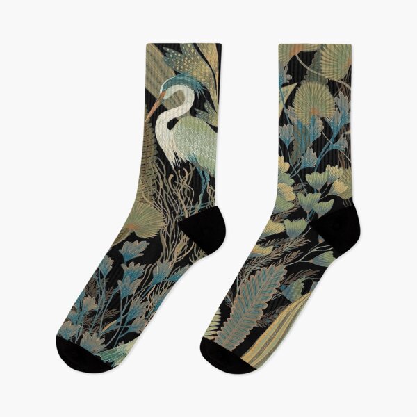 Item preview, Herons in Botanical Garden Pattern designed and sold by Mindful Wall Art Studio.