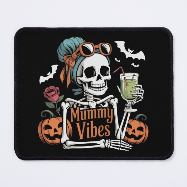 Item preview, Mummy Vibes Skeleton Mom Funny Halloween Messy Bun Cocktail designed and sold by Zizo-DR44.