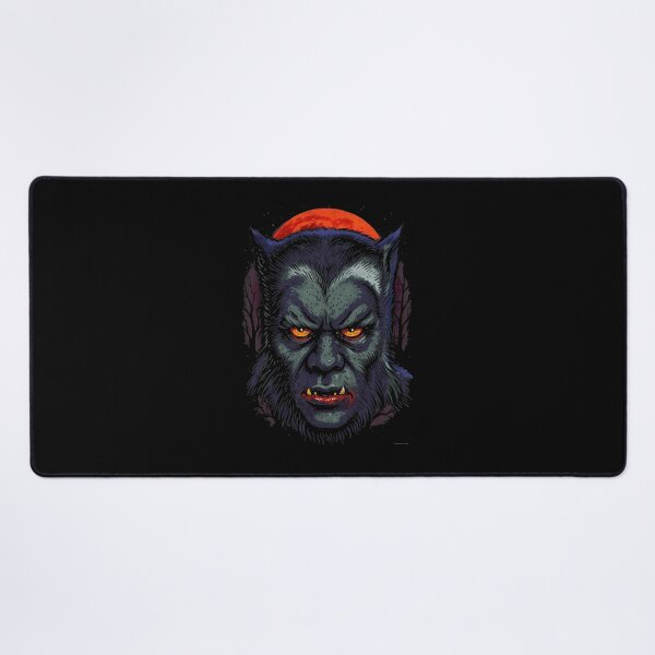 Item preview, Red Blood Moon Werewolf Wolfman Linocut Art designed and sold by LuellaCFincher.