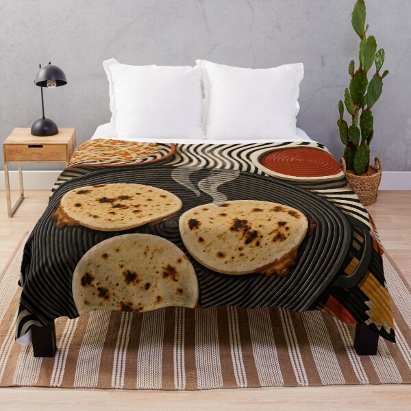 Item preview, Salvadoran Pupusas with Curtido and Salsa Graphic Food Art designed and sold by GutyzDesignsES.