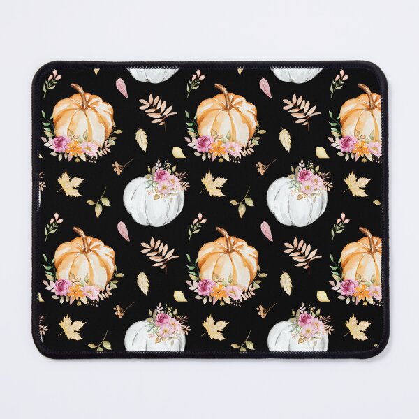 Item preview, Cottagecore Autumn Watercolor Pumpkin Floral Pattern designed and sold by FestivityFinds.