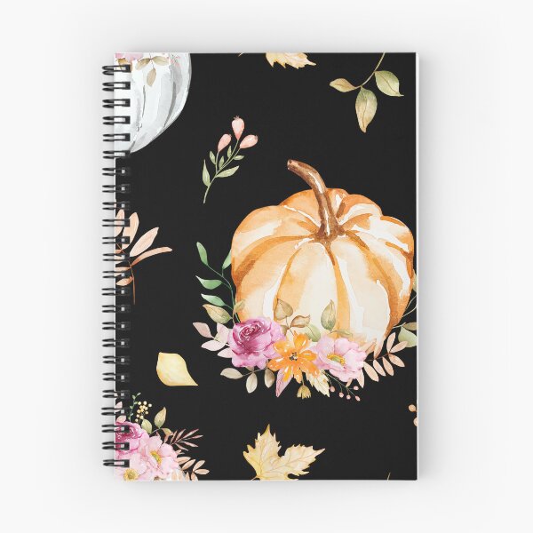 Item preview, Cottagecore Autumn Watercolor Pumpkin Floral Pattern designed and sold by FestivityFinds.