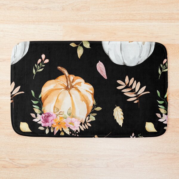 Item preview, Cottagecore Autumn Watercolor Pumpkin Floral Pattern designed and sold by FestivityFinds.