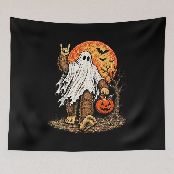 Item preview, Spooky Halloween Bigfoot Pumpkin Funny Halloween Sasquatch designed and sold by YubitaLeLe.