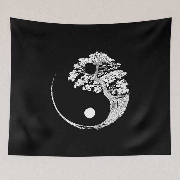 Item preview, Bonsai Tree Yin Yang Balance Japanese Zen Art designed and sold by bikinemosi.
