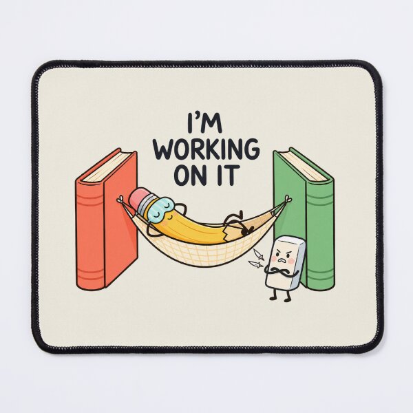 Item preview, I'm Working on It | Funny Procrastination Book Humor designed and sold by MrDev.