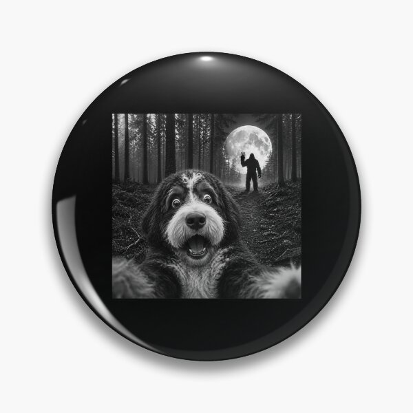 Item preview, Bernedoodle Selfie Bigfoot Peace Sign Doodle Dog Sasquatch designed and sold by YubitaLeLe.