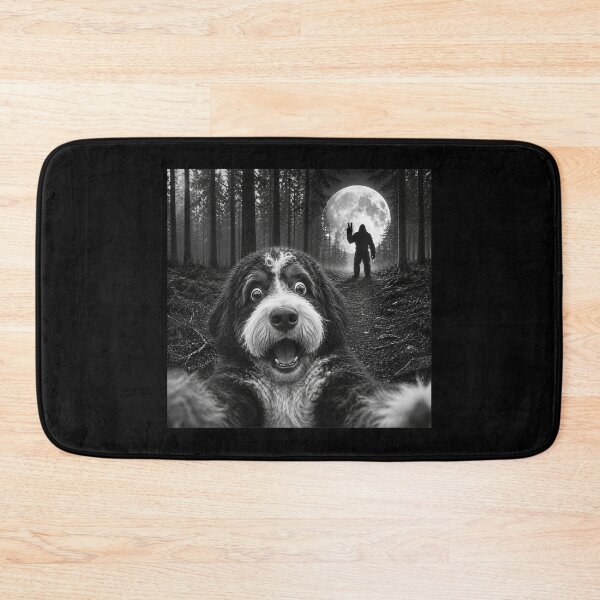 Item preview, Bernedoodle Selfie Bigfoot Peace Sign Doodle Dog Sasquatch designed and sold by YubitaLeLe.