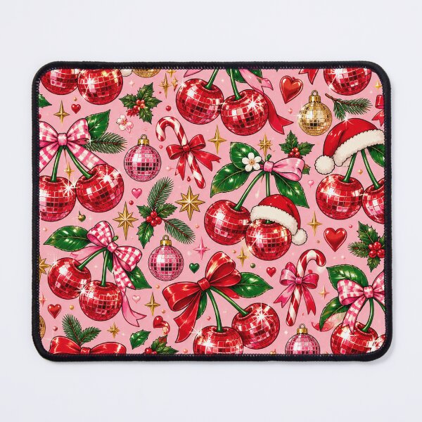 Item preview, Disco Christmas Cherries – Retro Y2K Holiday Pattern designed and sold by RJACreative.