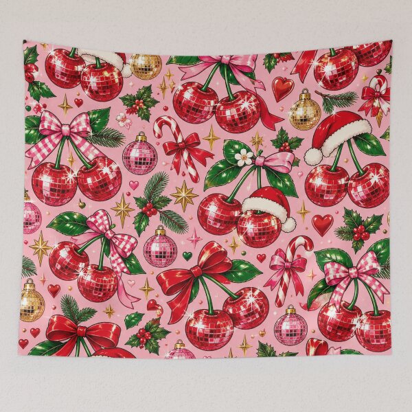 Item preview, Disco Christmas Cherries – Retro Y2K Holiday Pattern designed and sold by RJACreative.