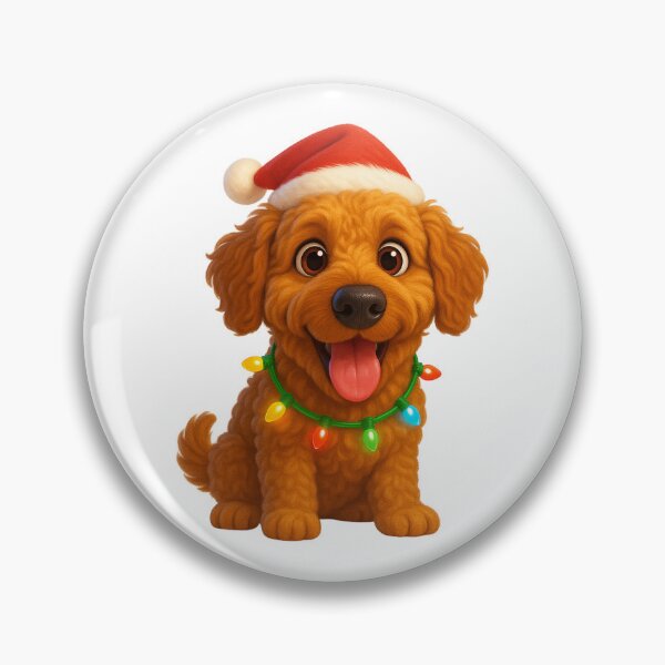 Aperçu de l'œuvre Lumières de Noël Labradoodle créée et vendue par Sillytoe.