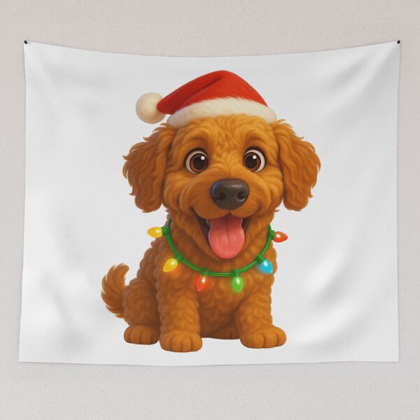 Item preview, Labradoodle Christmas Lights designed and sold by Sillytoe.