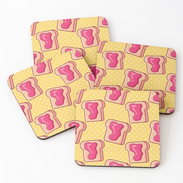 Item preview, Pink Jelly Toast Retro Food Pattern designed and sold by werezu.