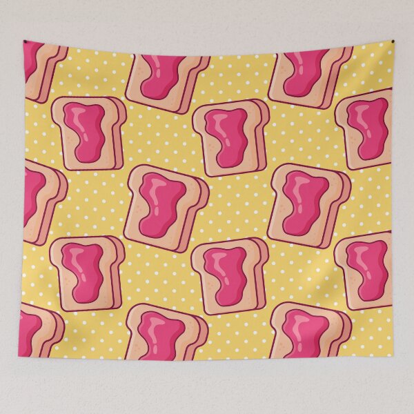 Item preview, Pink Jelly Toast Retro Food Pattern designed and sold by werezu.