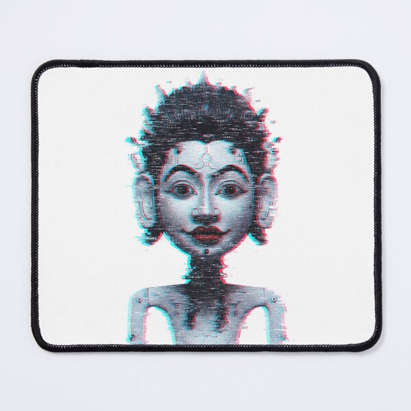 Item preview, Glitch Art Tribal Deity – Cyberpunk Ancient Statue Digital Art designed and sold by cannsuh.