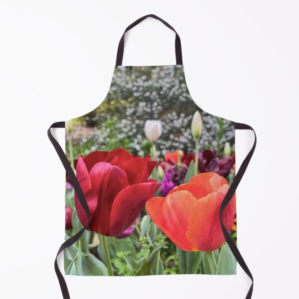 Item preview, Red and Orange Tulips in a Colourful Spring Garden designed and sold by Be Captured by Brittany Emma.