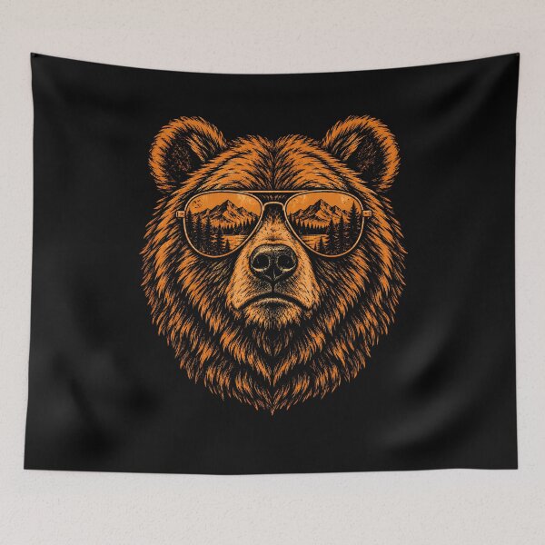 Item preview, Bear Wearing Sunglasses designed and sold by a-turner-paint.