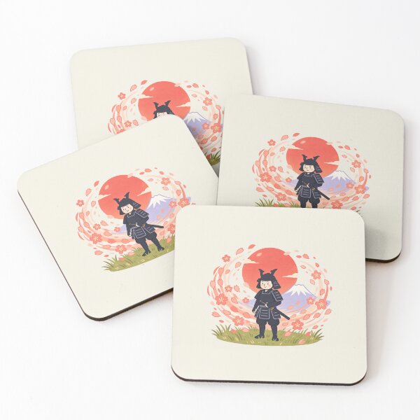Item preview, Kawaii Samurai Japan | Mount Fuji Sakura Red Sun Art designed and sold by MrDev.