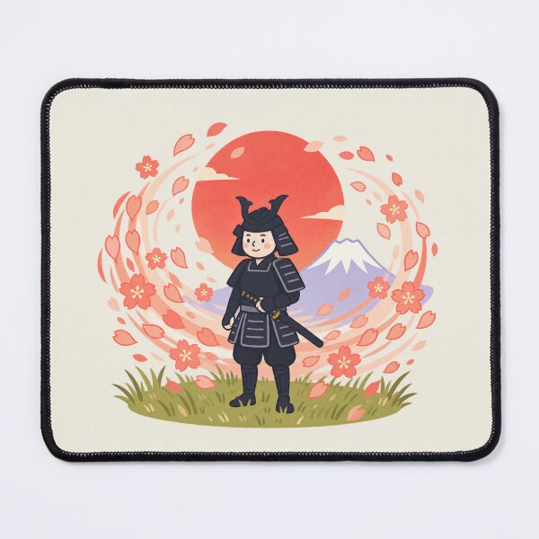 Item preview, Kawaii Samurai Japan | Mount Fuji Sakura Red Sun Art designed and sold by MrDev.