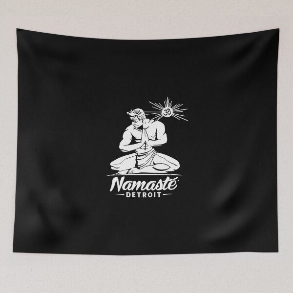 Item preview, Namaste Detroit Yoga Meditation Lotus Posture Art designed and sold by bikinemosi.