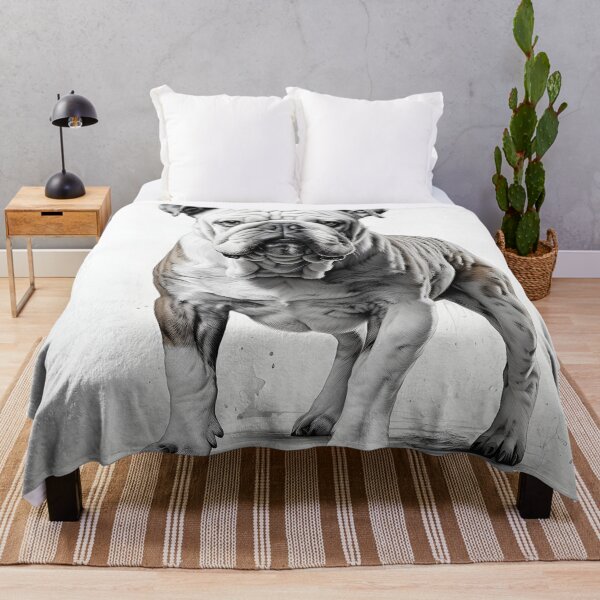 Item preview, English Bulldog Black and White Detailed Portrait designed and sold by GutyzDesignsES.