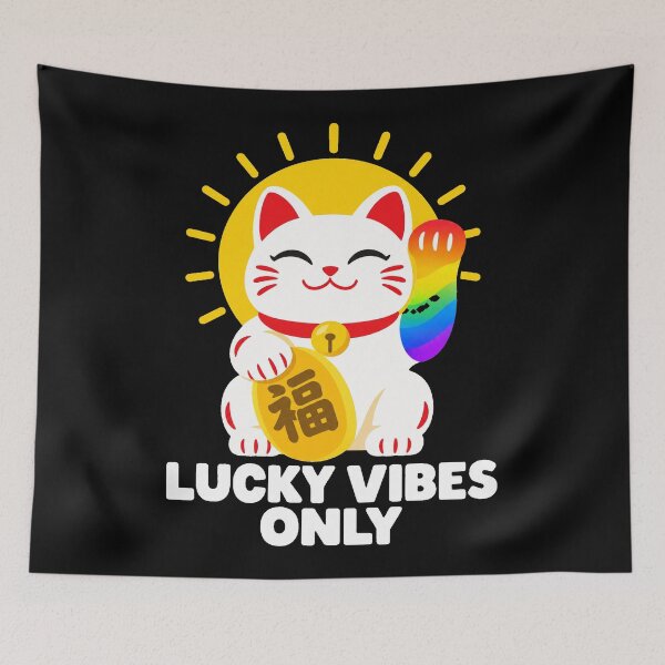 Item preview, Japanese Culture Lucky Vibes Only Maneki Neko Lucky Cat designed and sold by Uglyandcute.