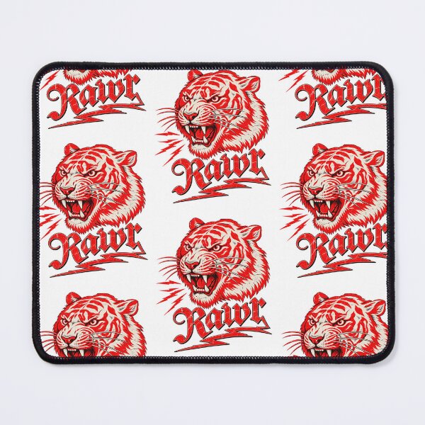 Item preview, Vintage Roaring Red Tiger Head Lightning Bolt Retro Tattoo Flash Art designed and sold by Machomanshop.