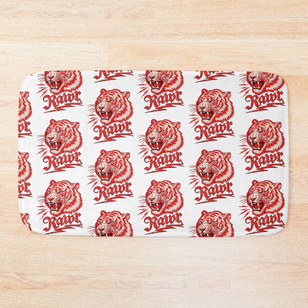 Item preview, Vintage Roaring Red Tiger Head Lightning Bolt Retro Tattoo Flash Art designed and sold by Machomanshop.