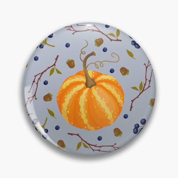 Item preview, Rustic Slate Blue Pumpkin Elderberry Autumn Harvest Pattern designed and sold by FestivityFinds.