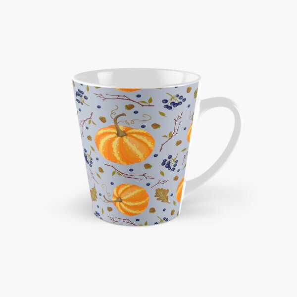 Item preview, Rustic Slate Blue Pumpkin Elderberry Autumn Harvest Pattern designed and sold by FestivityFinds.