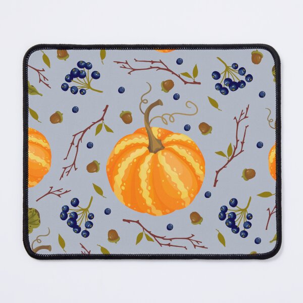 Item preview, Rustic Slate Blue Pumpkin Elderberry Autumn Harvest Pattern designed and sold by FestivityFinds.