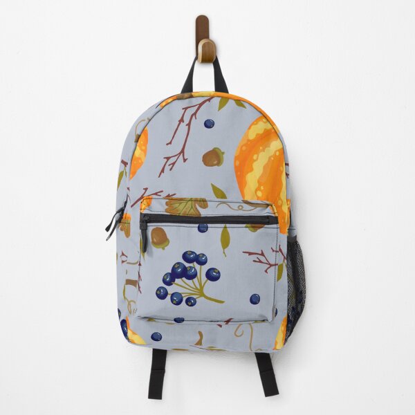 Item preview, Rustic Slate Blue Pumpkin Elderberry Autumn Harvest Pattern designed and sold by FestivityFinds.