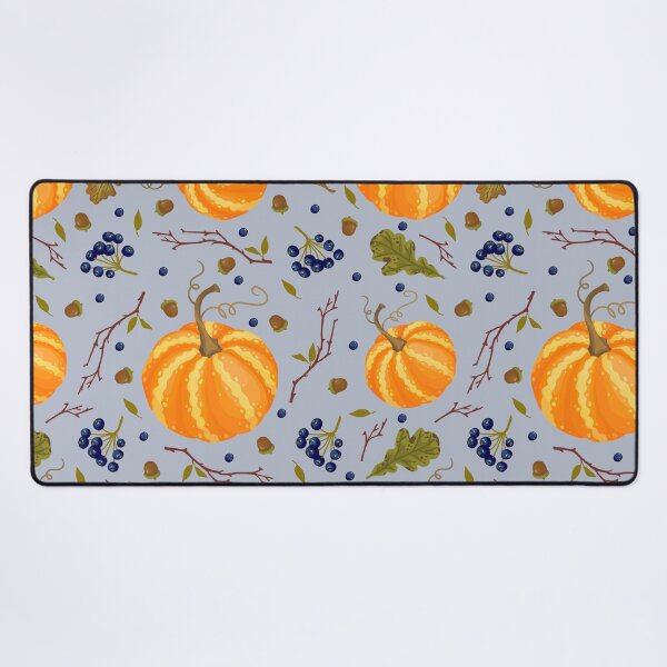 Item preview, Rustic Slate Blue Pumpkin Elderberry Autumn Harvest Pattern designed and sold by FestivityFinds.