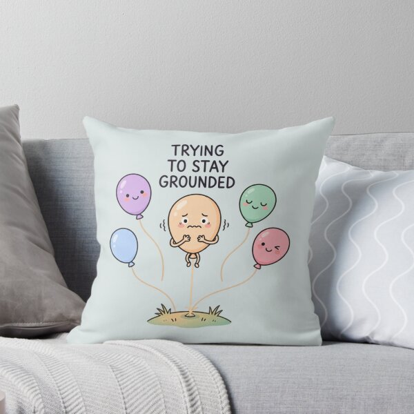 Item preview, Trying to Stay Grounded | Cute Kawaii Balloon Humor designed and sold by MrDev.