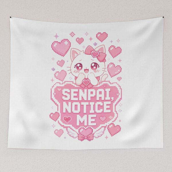 Item preview, Japanese Culture Senpai Notice Me Kawaii Anime Cat Girl designed and sold by Uglyandcute.