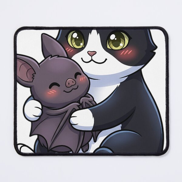 Item preview, Cute Tuxedo Cat Hugging Halloween Bat designed and sold by pumsquare.