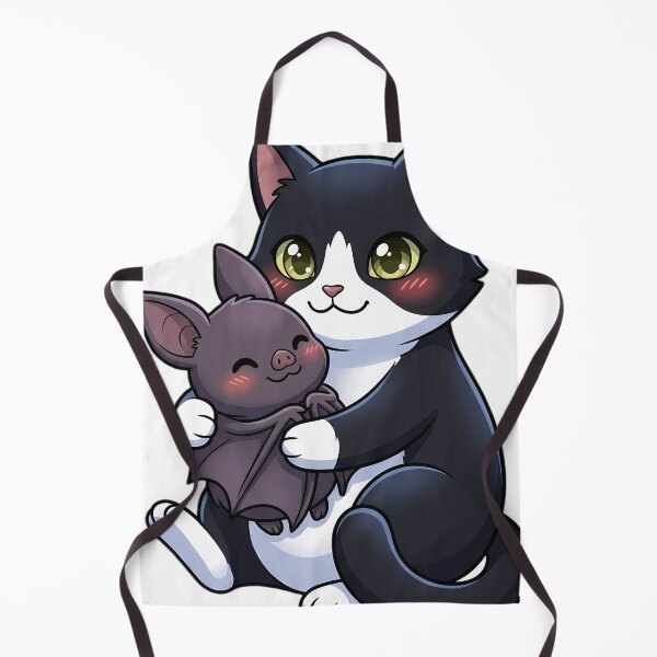 Item preview, Cute Tuxedo Cat Hugging Halloween Bat designed and sold by pumsquare.