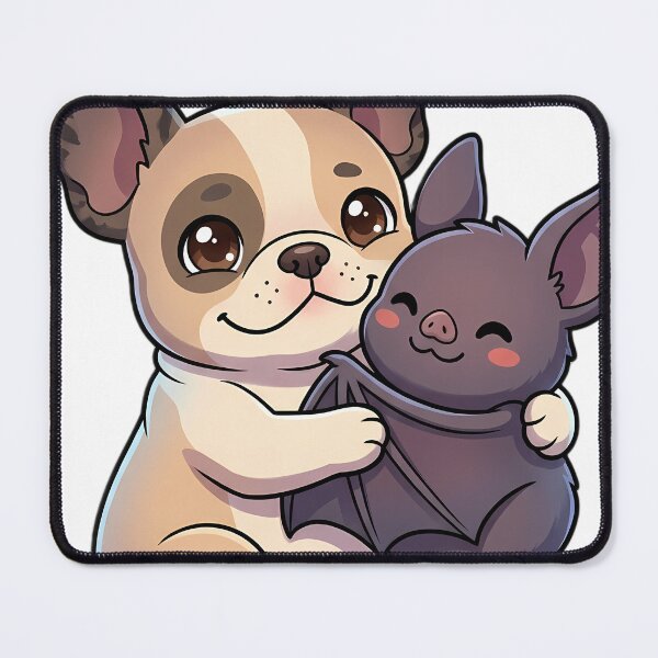 Item preview, Cute French Bulldog Puppy Hugging Halloween Bat designed and sold by pumsquare.