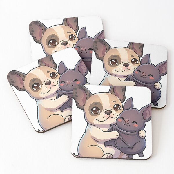 Item preview, Cute French Bulldog Puppy Hugging Halloween Bat designed and sold by pumsquare.