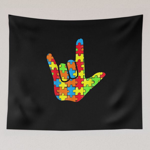 Item preview, Autism Awareness Puzzle Piece Hand designed and sold by Aniverlia.