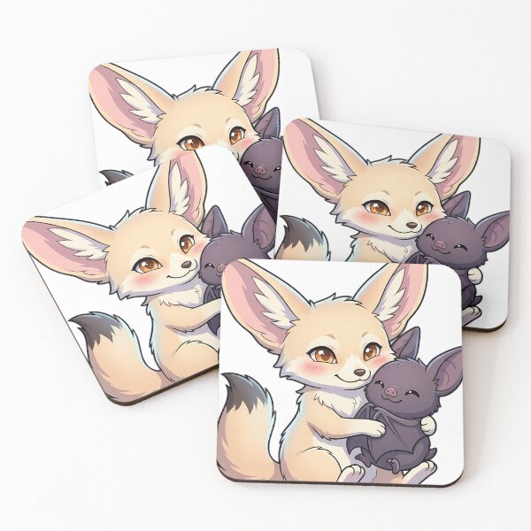Item preview, Cute Fennec Fox Hugging Halloween Bat designed and sold by pumsquare.