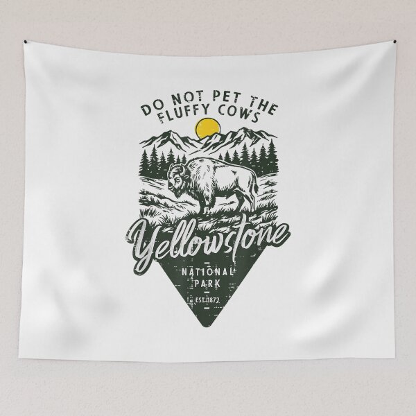 Item preview, Do Not Pet Fluffy Cows Yellowstone National Park Men Women designed and sold by DunciOcukino.