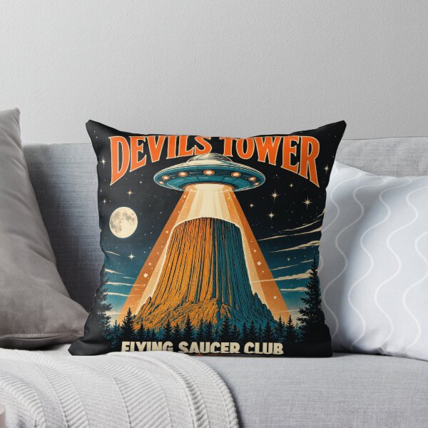 Item preview, Devils Tower Flying Saucer Club Vintage UFO Wyoming National Monument  designed and sold by Zizo-DR44.