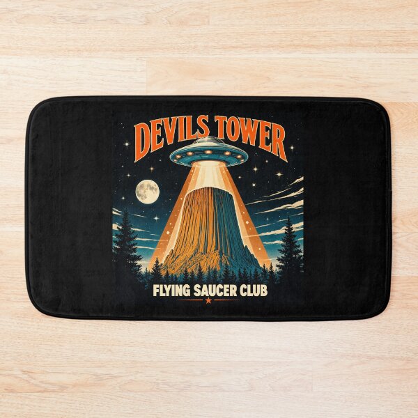 Item preview, Devils Tower Flying Saucer Club Vintage UFO Wyoming National Monument  designed and sold by Zizo-DR44.
