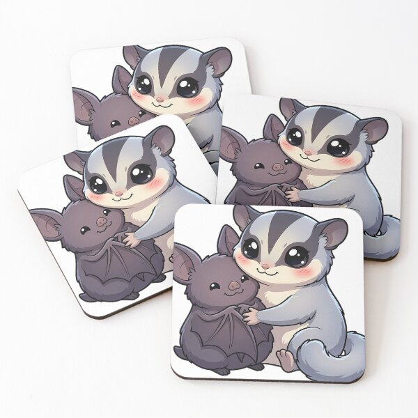 Item preview, Cute Sugar Glider Hugging Halloween Bat designed and sold by pumsquare.