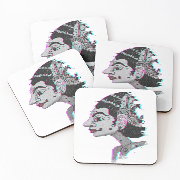 Item preview, Glitch Art Tribal Profile – Cyberpunk Ancient Deity Digital Art designed and sold by cannsuh.