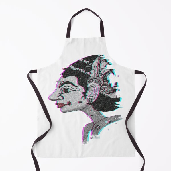 Item preview, Glitch Art Tribal Profile – Cyberpunk Ancient Deity Digital Art designed and sold by cannsuh.