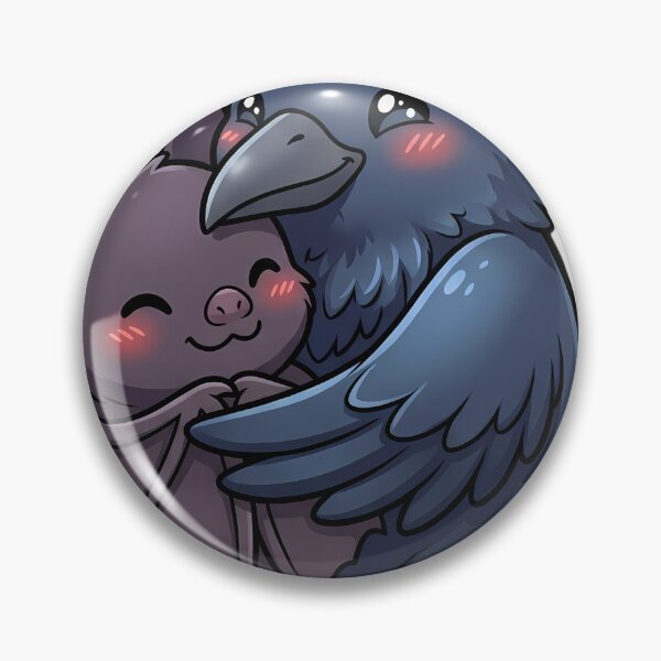 Item preview, Cute Baby Raven Hugging Halloween Bat designed and sold by pumsquare.